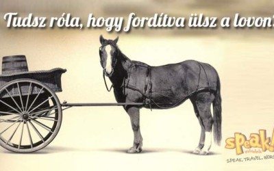 Biztos vagy benne, hogy nem fordítva ülsz a lovon?