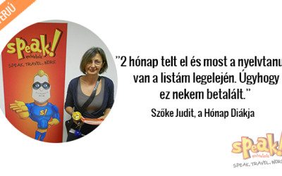 „2 hónap telt el és most az angol, a nyelvtanulás van a listám legelején. Úgyhogy ez nekem betalált.” – interjú Szőke Judittal, a Hónap Diákjával